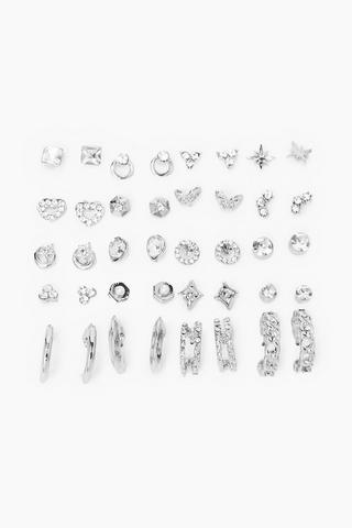 20 Pack Hoop And Stud Earrings