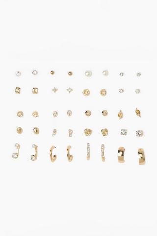 20 Pack Hoop And Stud Earrings