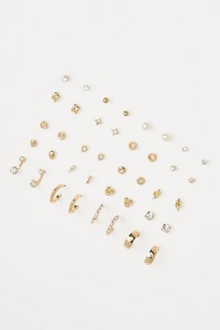 20 Pack Hoop And Stud Earrings