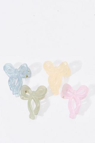 4 Pack Bow Hair Clips