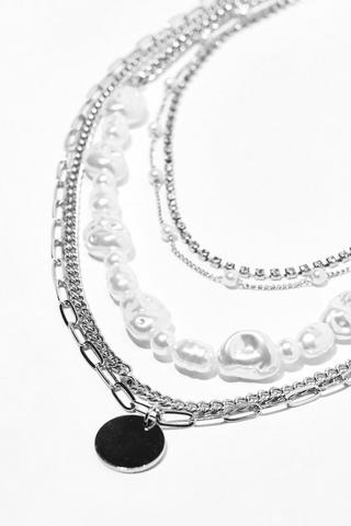 Oyster Bead Layered Necklace