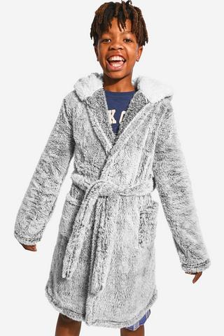 Hooded Sherpa Gown