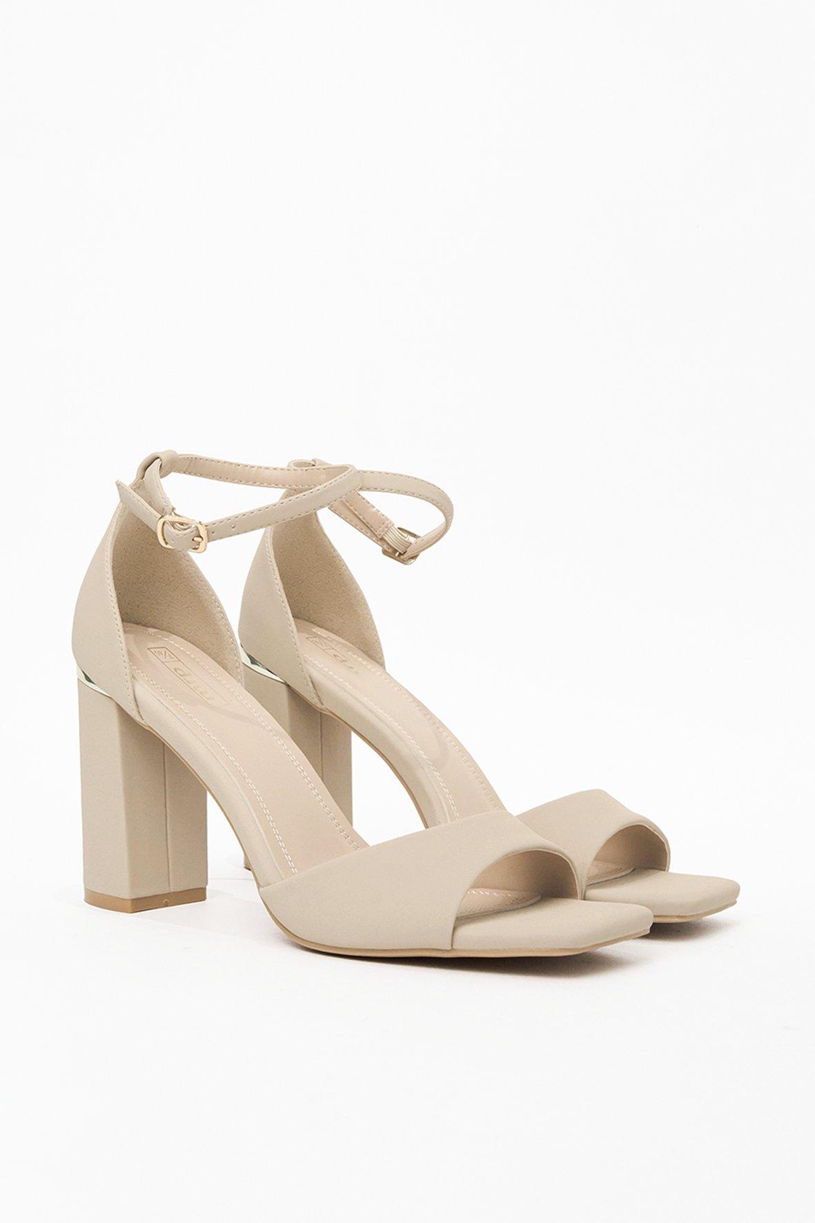 Polly ankle strap block heel