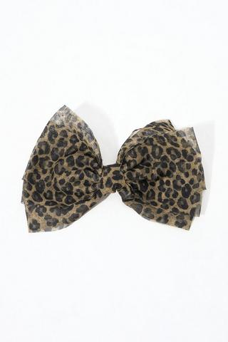 Hair Clip - Leopard Print Bow