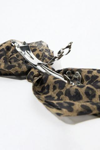 Hair Clip - Leopard Print Bow