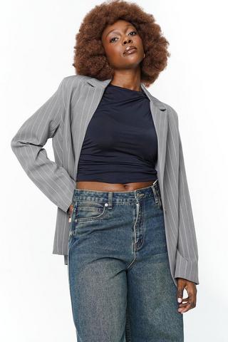 Stripe Oversized Blazer
