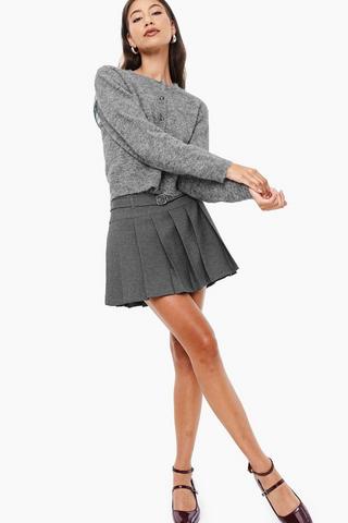 Pleated Mini Skirt