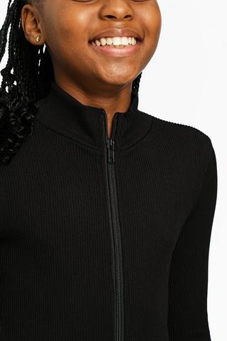 Turtle Neck Zip-Through Top