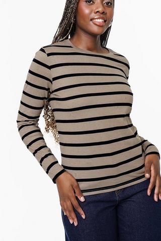 Stripe Long Sleeve Top