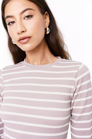 Seamless Stripe Long Sleeve Top