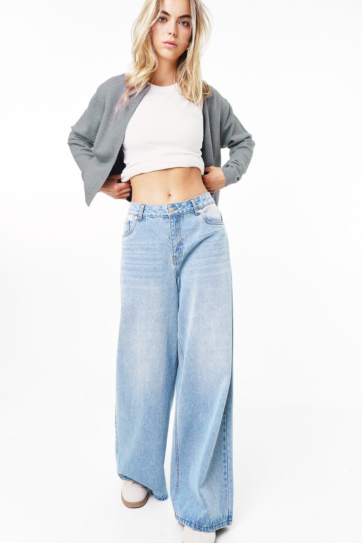 Denim Print Wide Leg Set