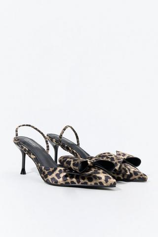 Leopard Print Bow Stiletto Heel