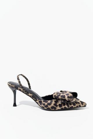 Leopard Print Bow Stiletto Heel