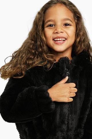 Faux Fur Hooded Jacket
