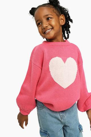 Heart Crew Neck Knit