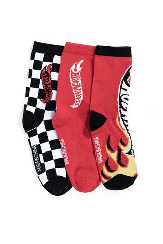 3 Pack Hot Wheels Socks