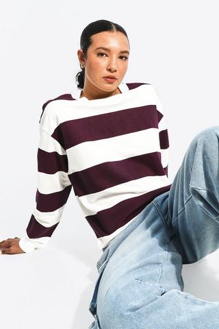 Stripe Sweat Top