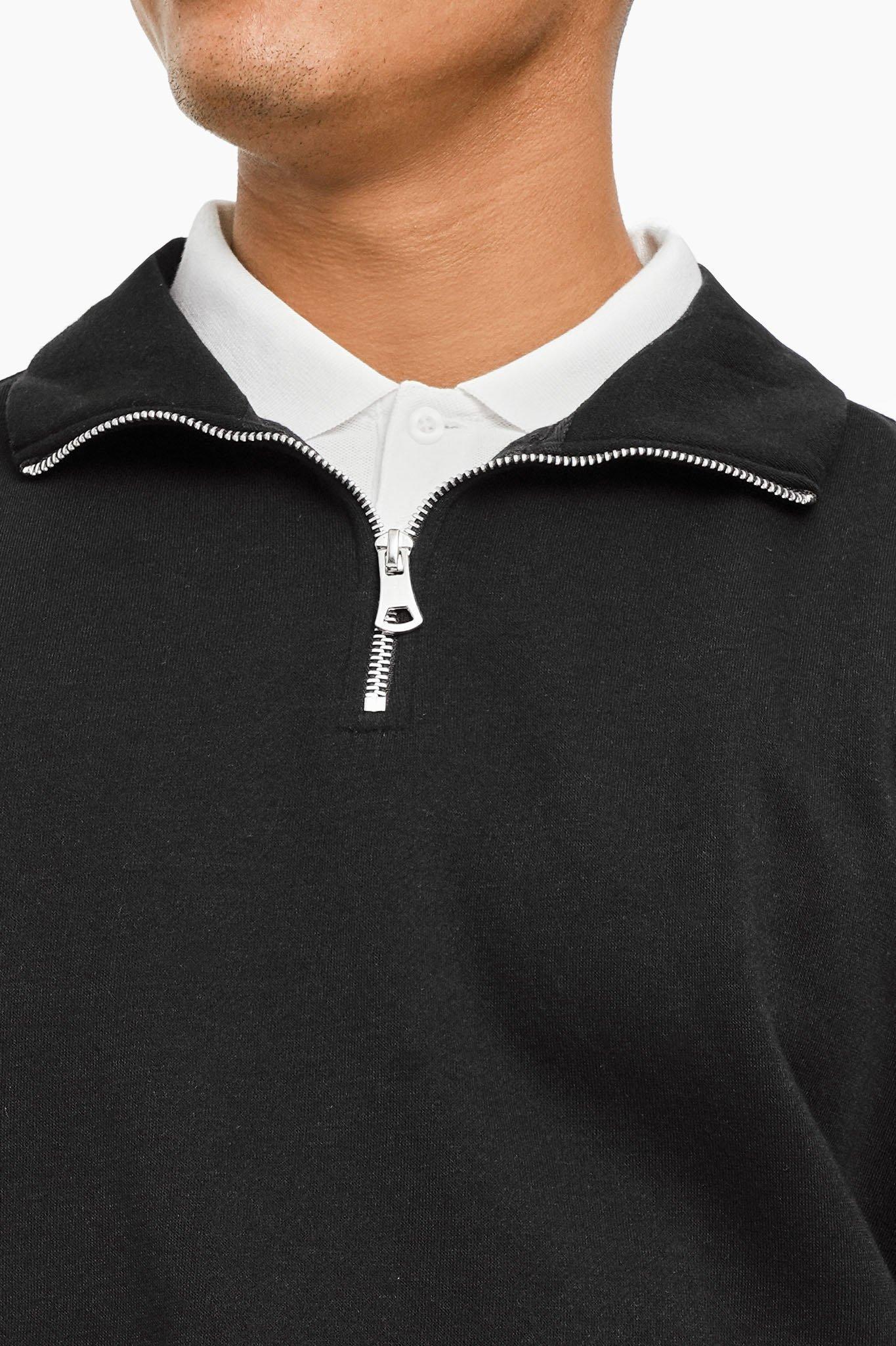 SR Original Half Zip［BLACK］simianring Quarter Zip Sweat Top