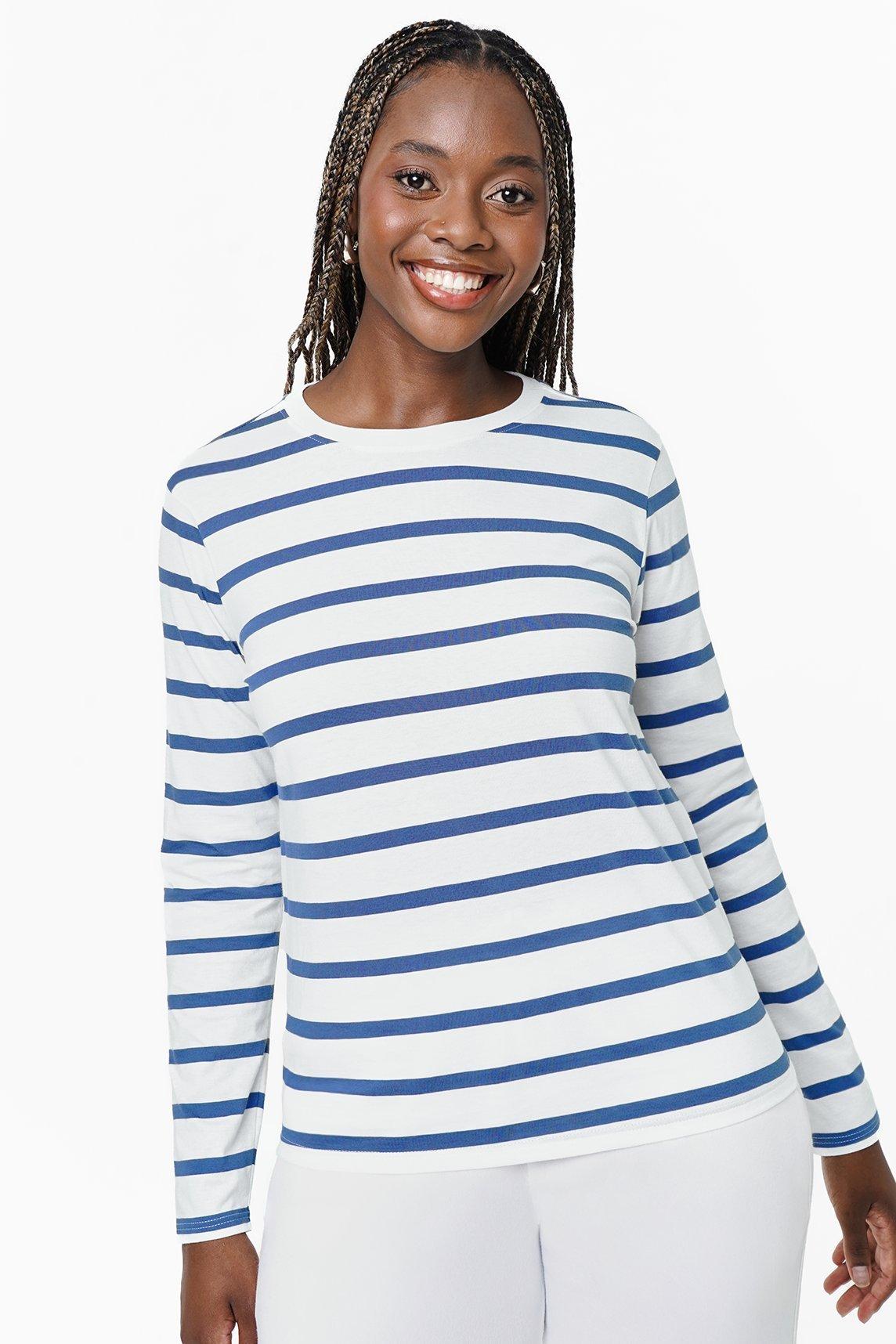 トップス plllllleeeasse multi stripe long sleeve Stripe Long