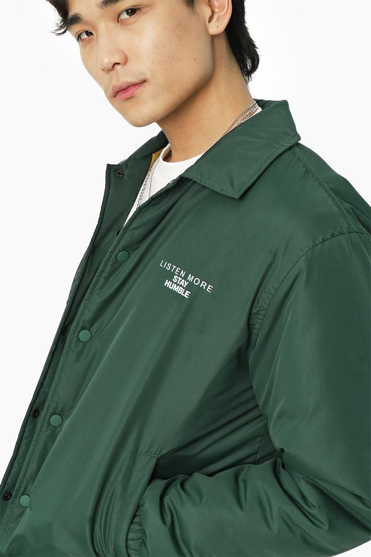 RIB COLLAR COACH JACKET 緑 Coach Jacket