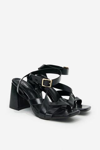 Chunky Ankle Strap Block Heel