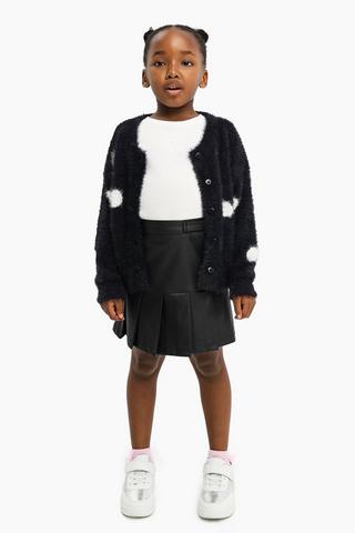 Pleather Pleated Skirt