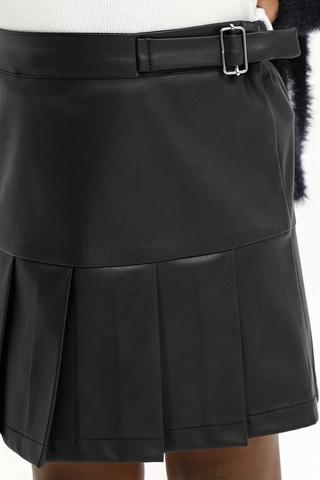 Pleather Pleated Skirt