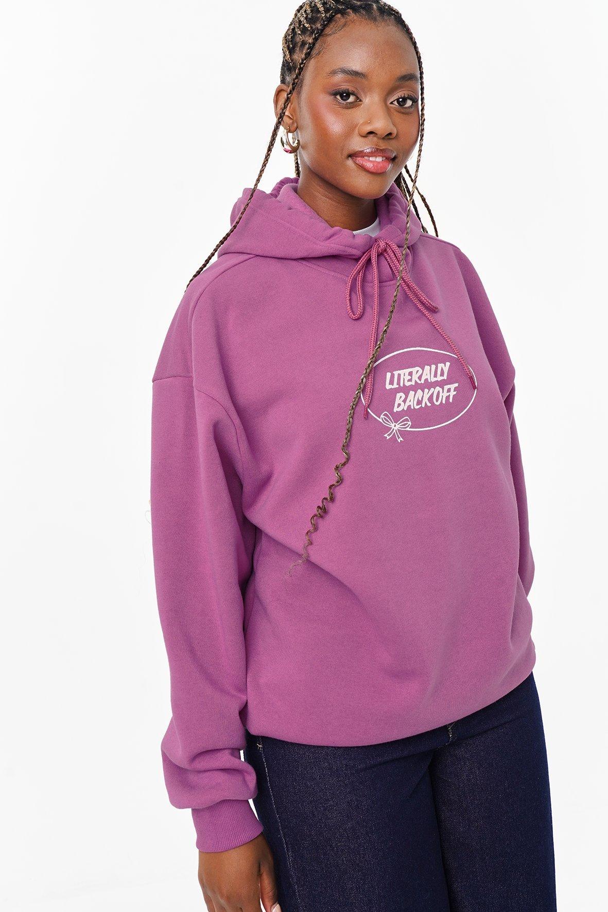 パーカー melt the lady basic zip logo hoodie Fleece Oversized Zip Through Hoodie - Washed French Roast/Bwc