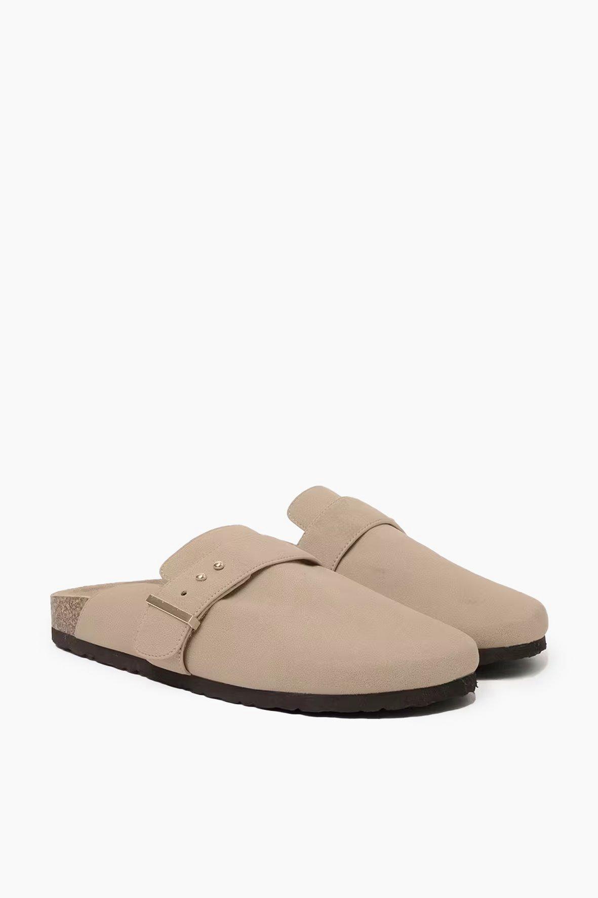 0400~Cuir Sole PIONEERS Leather Sliders