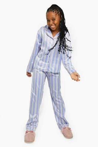Stripe Satin Sleep Set