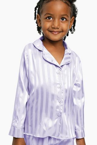 Stripe Satin Sleep Set