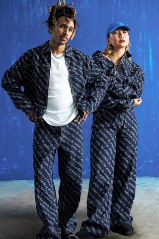 Artclub and Friends Burnout Laser Print Jeans