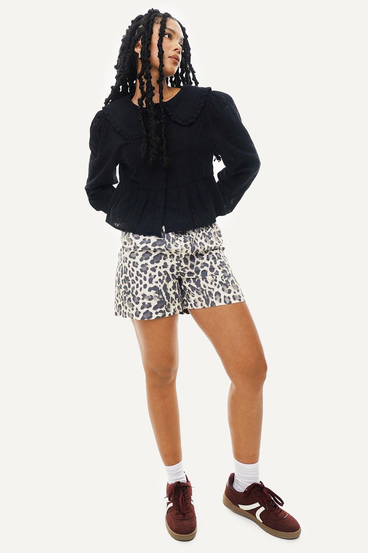 Pink Striped Leopard Men's Shorts
