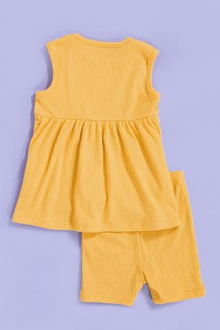 Ribbed Top And Cycle Shorts Set