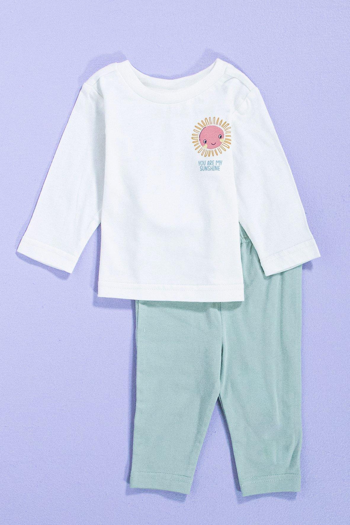 Long sleeve off shoulder low rise pant set main image 1