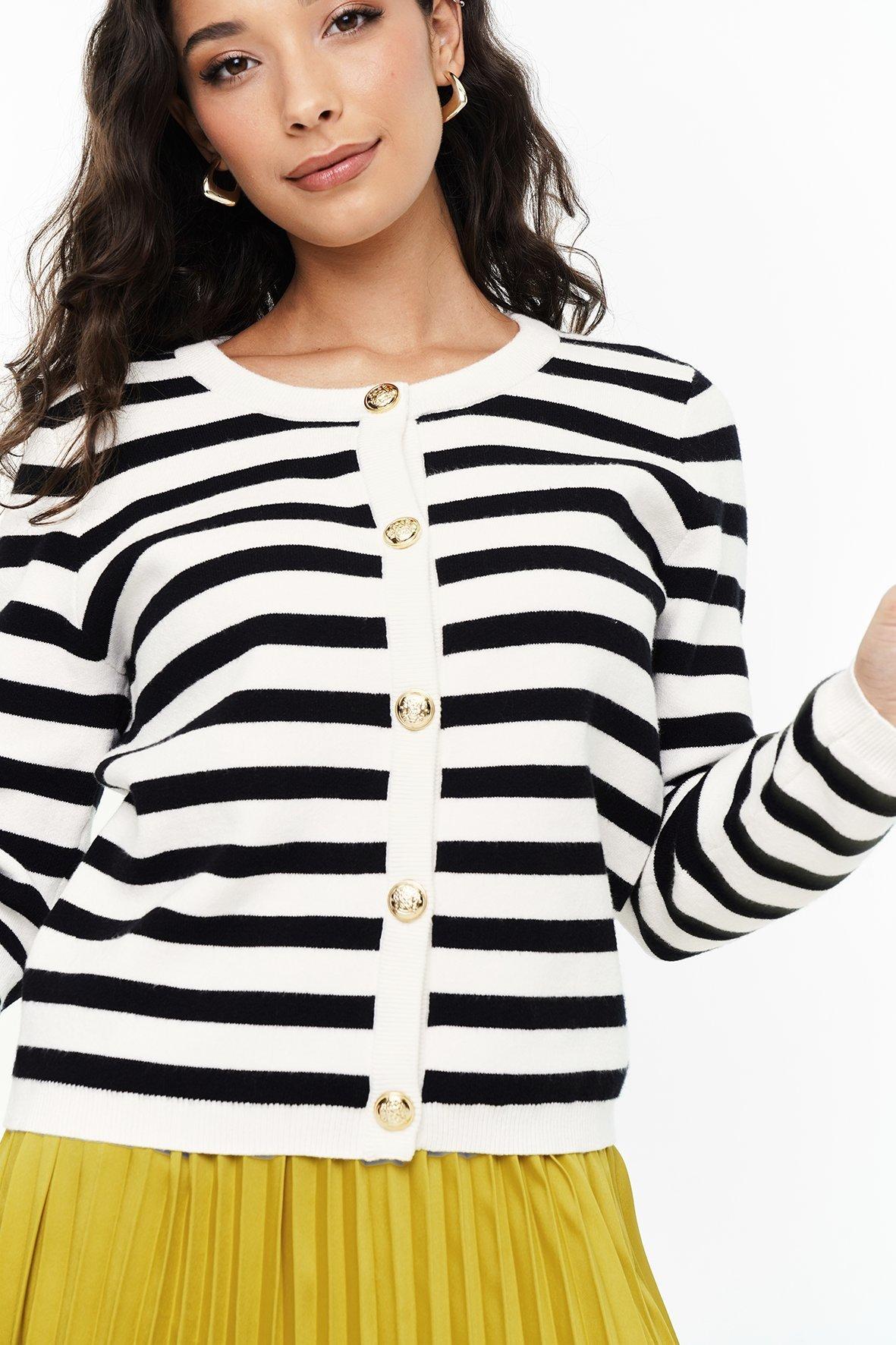 Striped Print Cardigan