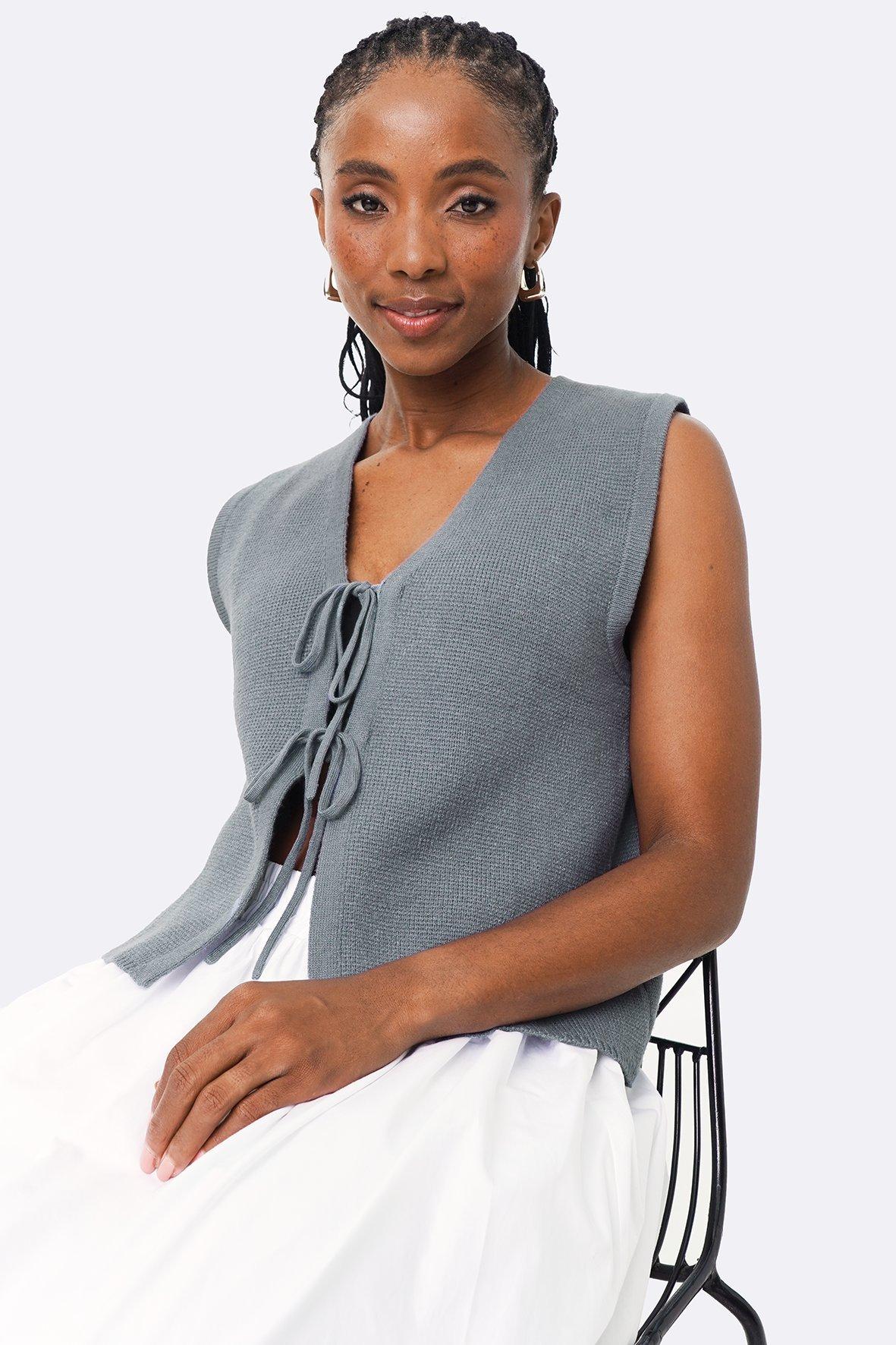 Knit Tie Front Tank