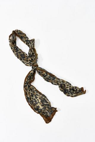 Leopard Print Neck Scarf
