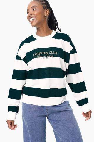 Stripe Sweat Top