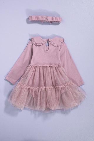 Long Sleeve Dress And Headband Set