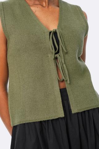 Knit Tie Front Tank