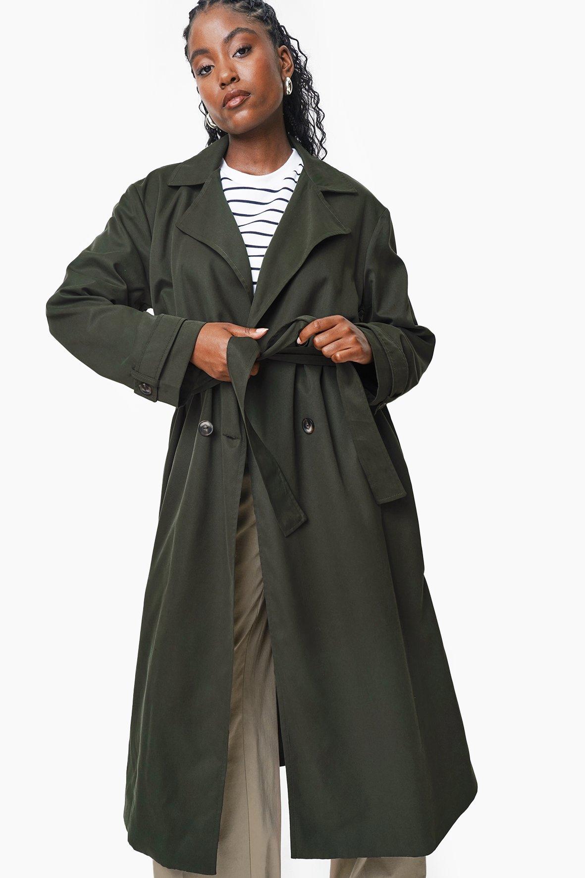 3550030 Lime Green Trench Coat