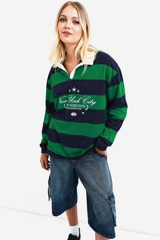 Stripe Long Sleeve Golfer