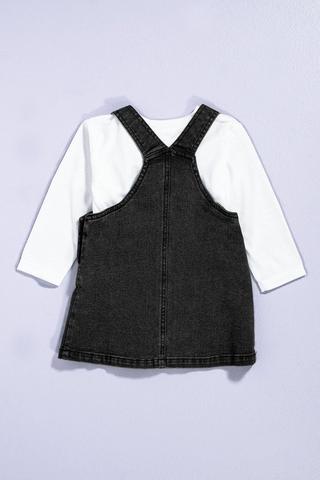 Pinafore Dress And Long Sleeve Top Set