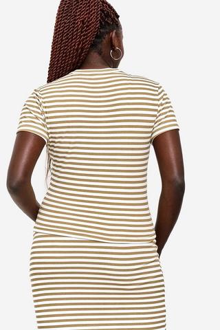 Stripe Fitted Top