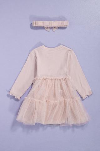 Long Sleeve Dress And Headband Set