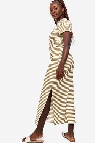 Stripe Midi Skirt