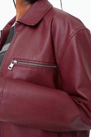 Pleather Biker Jacket