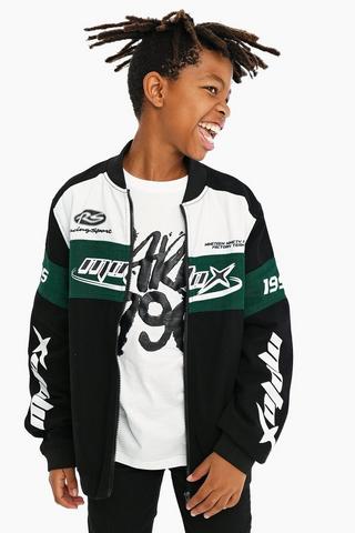 Colourblock Biker Jacket