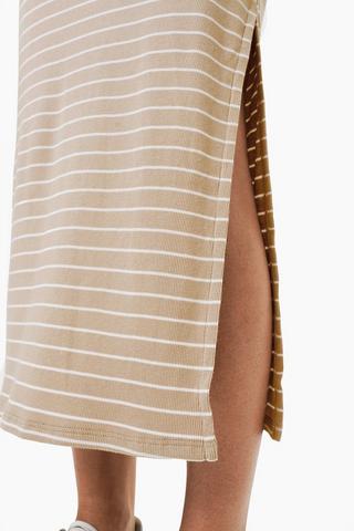 Stripe Midi Skirt